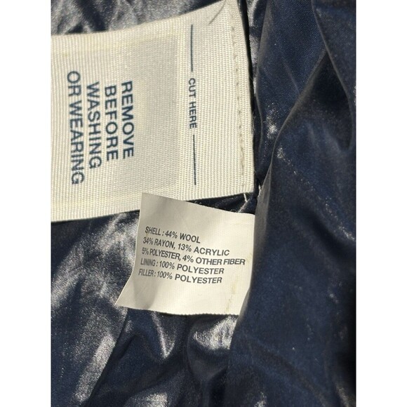 Gap Kids Wool Blend Gray Hooded Puffer Vest Size XXL 14-16 - Picture 7 of 7